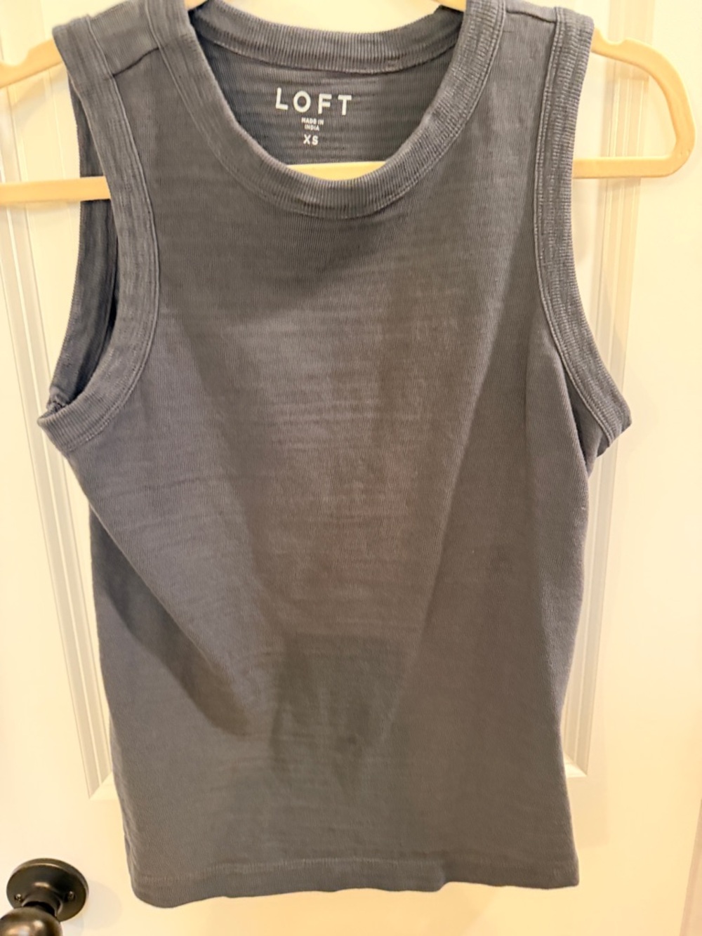 LOFT Sleeveless Tank Top - Slate Gray XS
